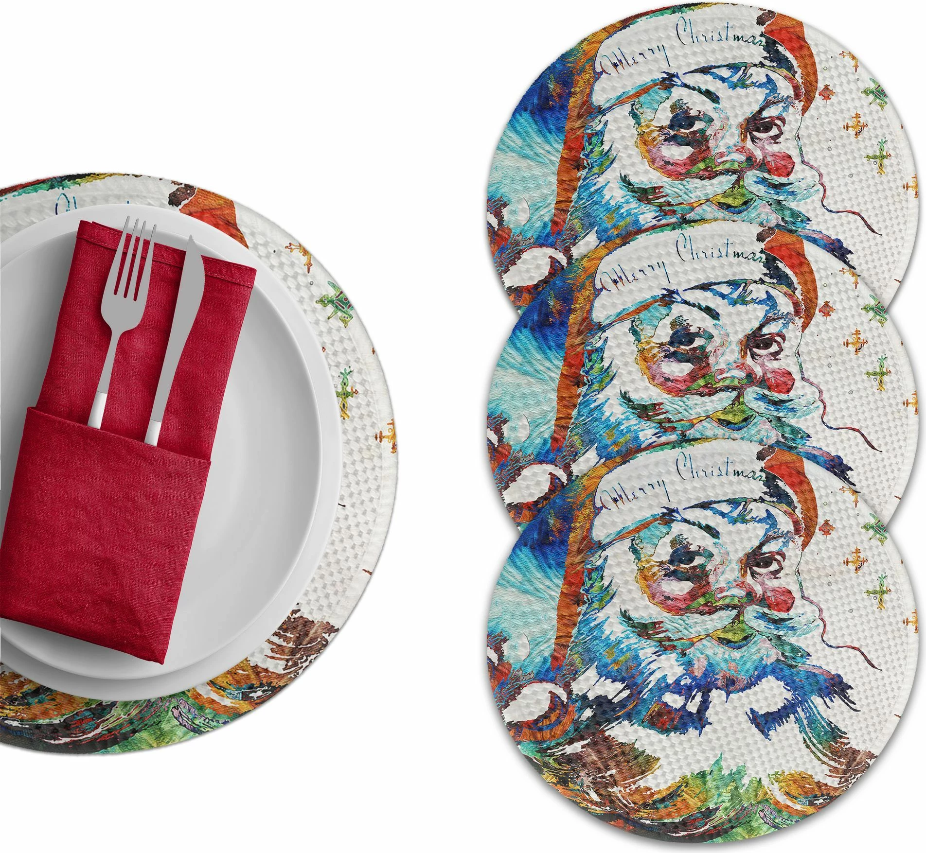 Set nënshtrues tavoline Hermia Concept, shumëngjyrësh, 4 copë, 37cm