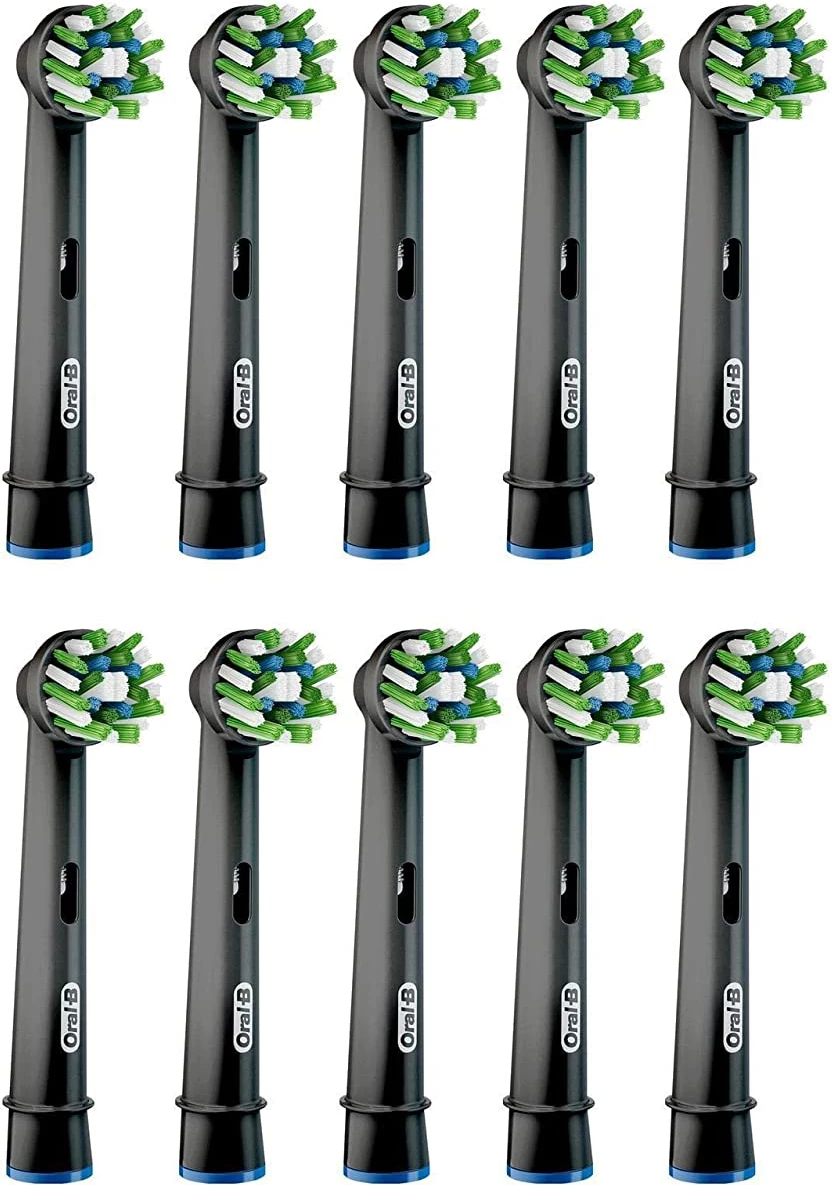 Koka zëvendësuese për furçë dhëmbësh elektrike Oral-B CrossAction CleanMaximizer, 10 copë, e zezë