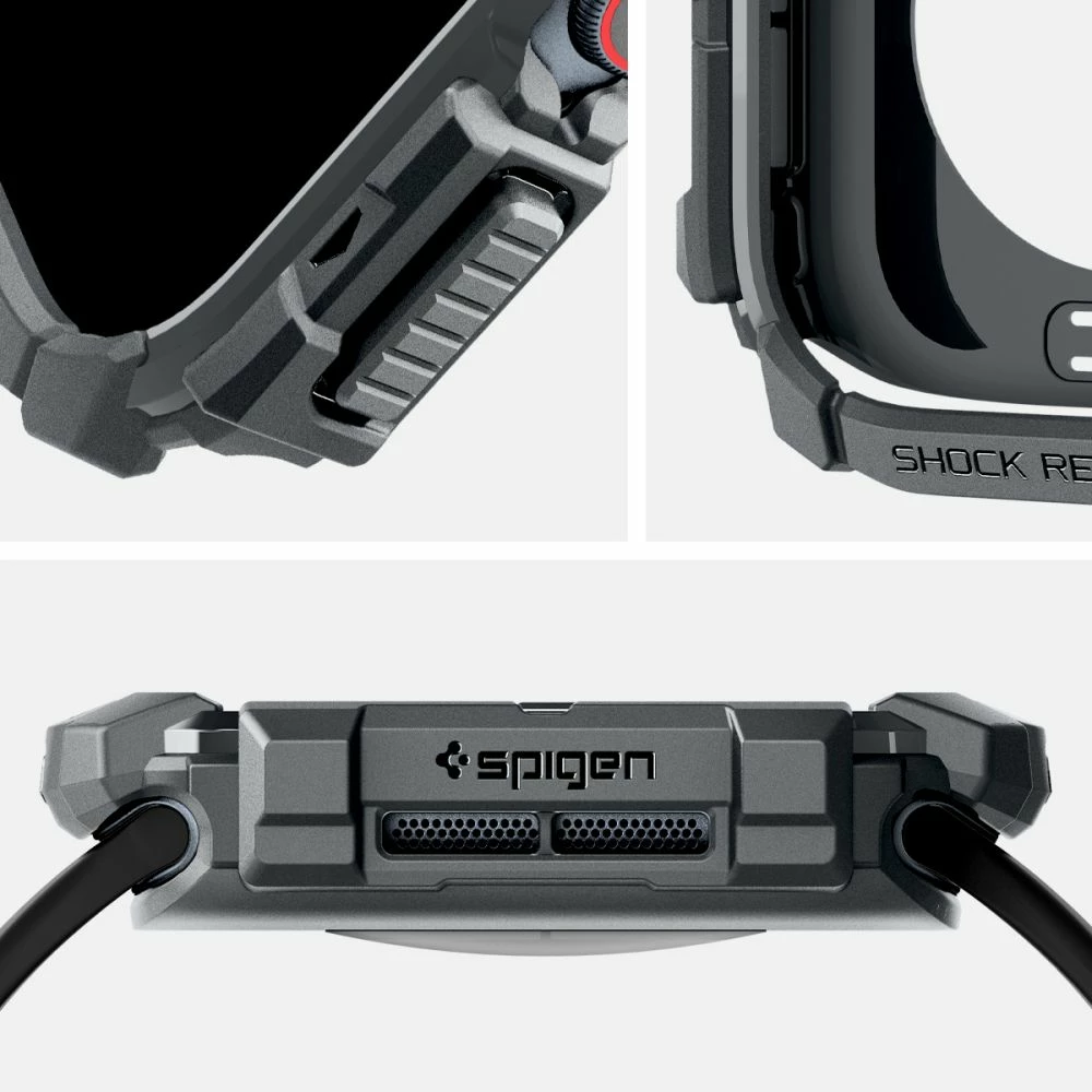 Mbështjellës Spigen Rugged Armor për Apple Watch 10, 46mm, Gri