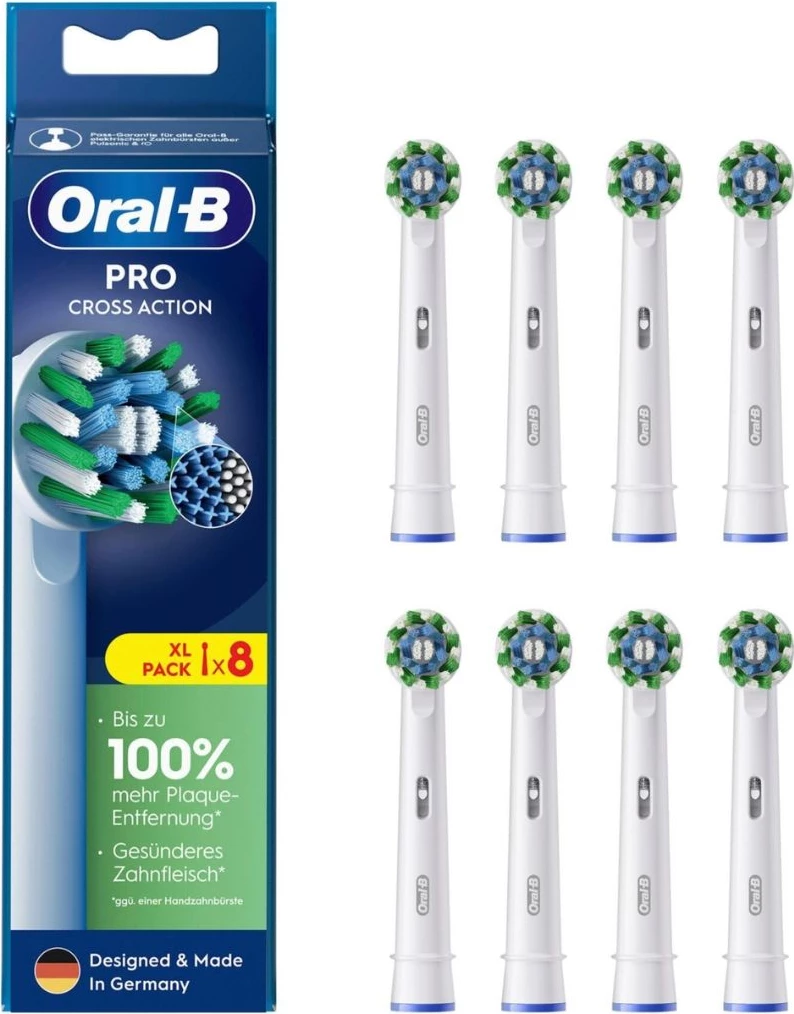 kokë furçe dhëmbësh sonike, Oral-B, 860472, e bardhë, paketë 8