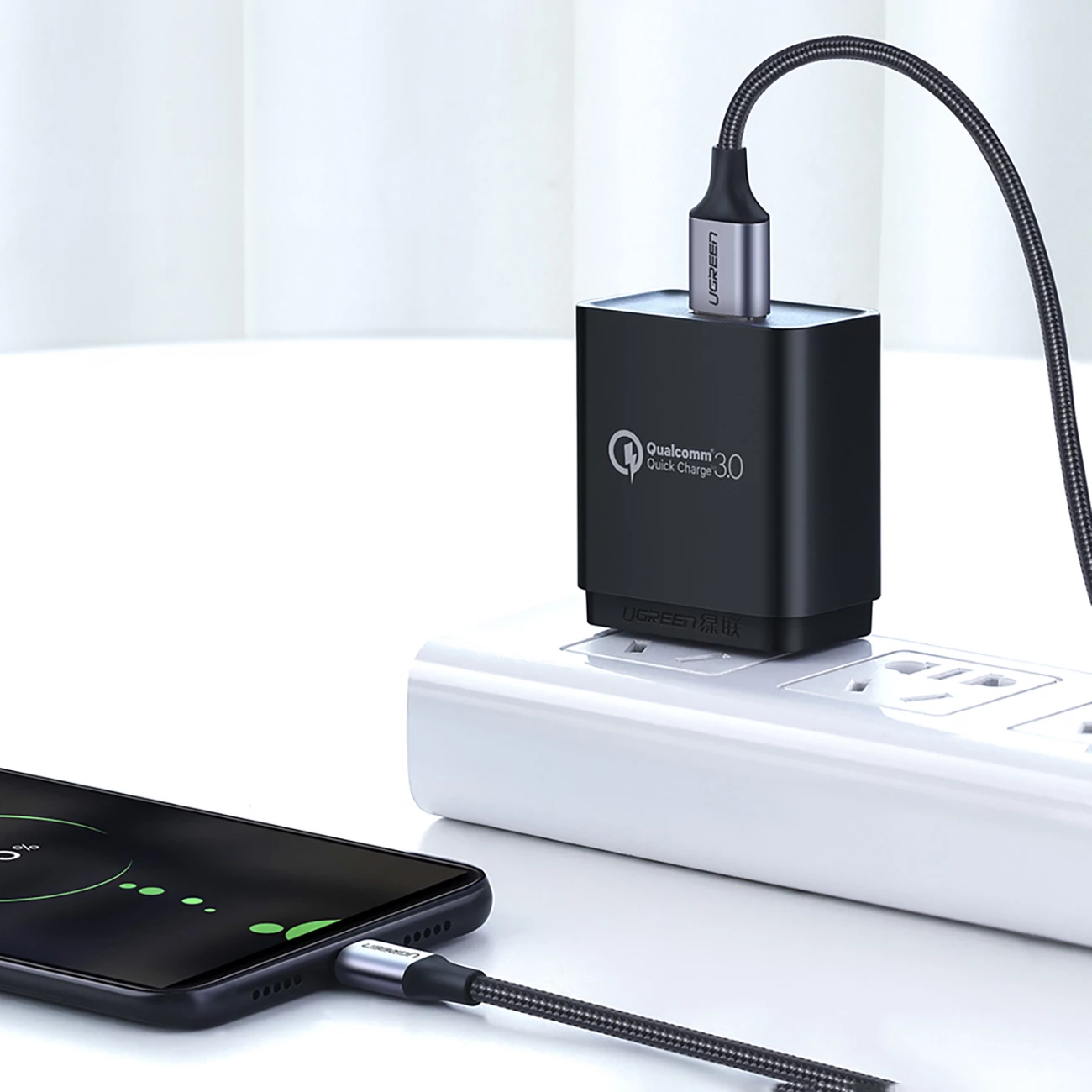 Kabllo Ugreen US290 60148, USB-A në micro USB, 2m, 2.4A, Gri
