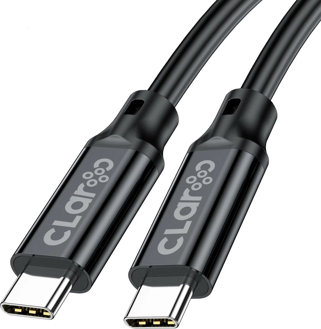 Kabllo USB-C Claroc, 3 m, 4K@60Hz, 100W PD, 20 Gbps, e zezë