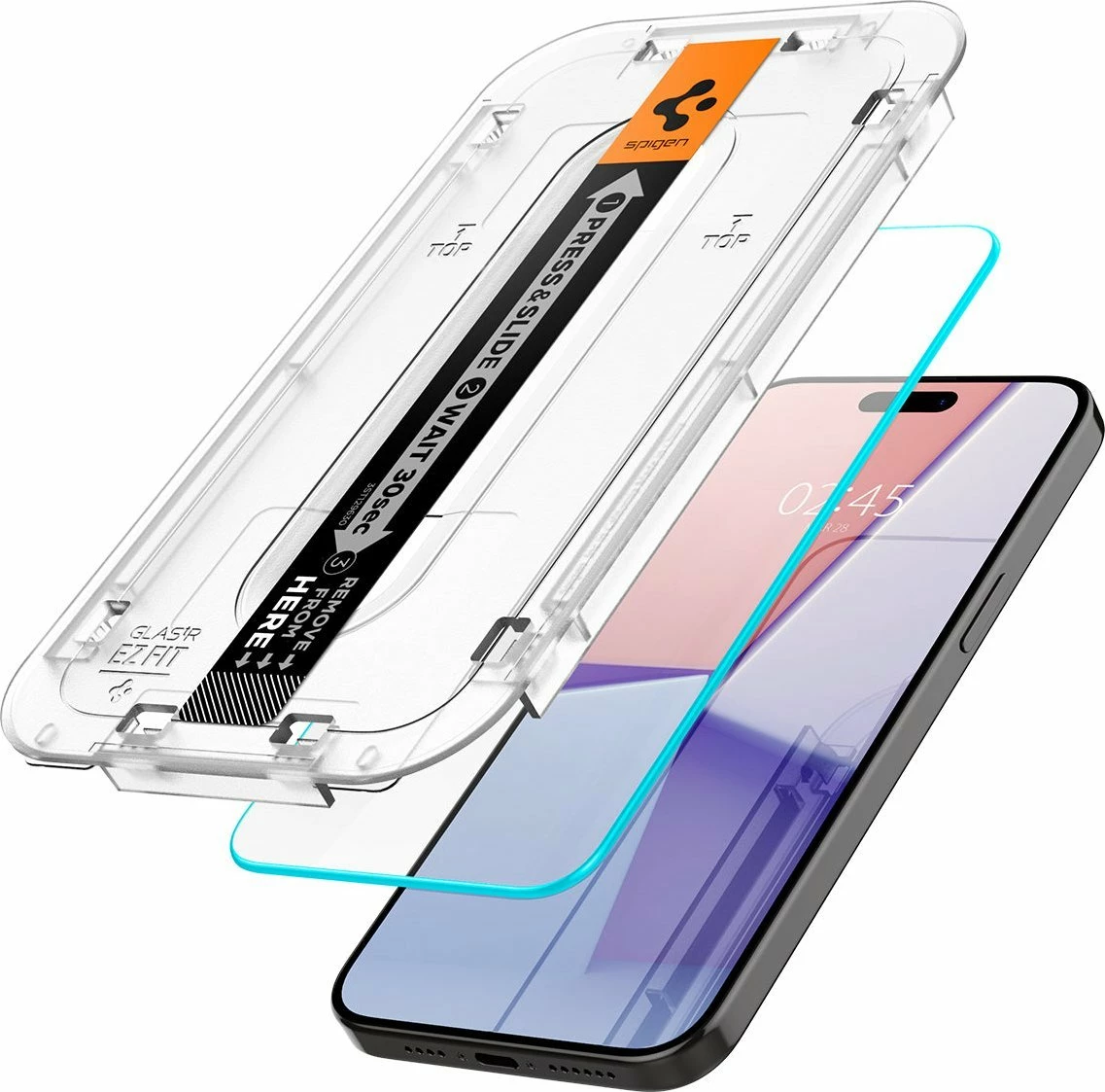 Xham mbrojtës ekrani Spigen Glass tR EZ Fit AGL06872 për iPhone 15 Pro Max, transparent, 2 copë