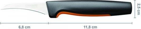 Thikë kuzhine Fiskars Functional Form 1057545, teh i lakuar 6.8 cm, e zezë/portokalli