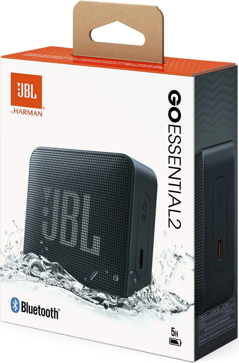 Altoparlant Bluetooth JBL GO Essential 2, 3 W, IP67, Bluetooth 5.1, i zi, set me kabllo USB-C