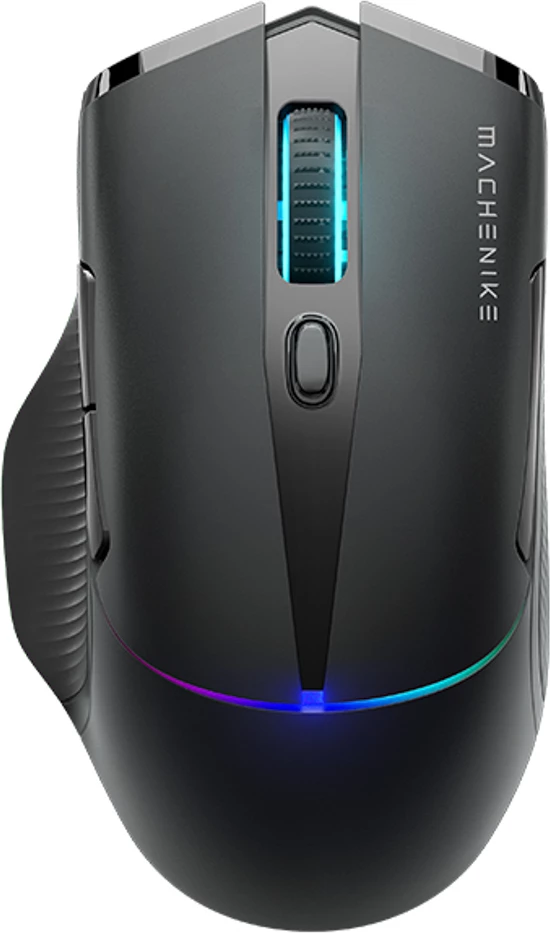 Maus gaming wireless Machenike L8 Pro 26000 DPI tri-mode (USB/2.4GHz/Bluetooth), me dock magnetik RGB, i zi