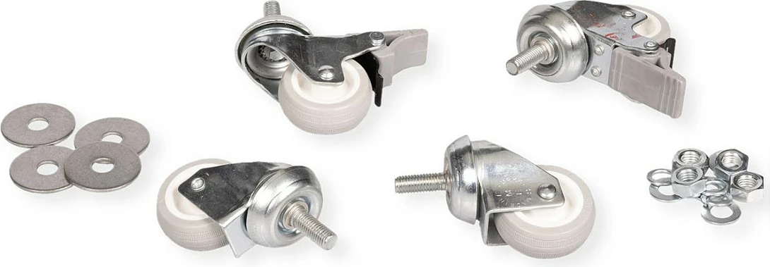 Rrota kastori ROLINE lockable, set 4 copë, kapacitet 250 kg, çelik