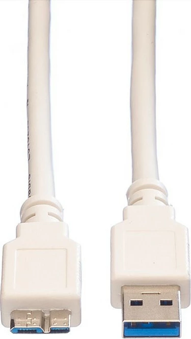 Kabllo USB VALUE USB 3.2 Gen 1 A në Micro-USB B, 2 m, 5 Gbit/s, e bardhë