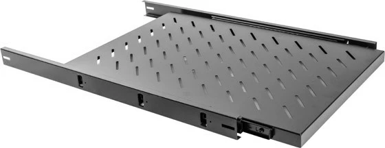 Raft rrëshqitës Lanberg AK-1011-B për kabinet 19", 1U, 465x750mm, i zi