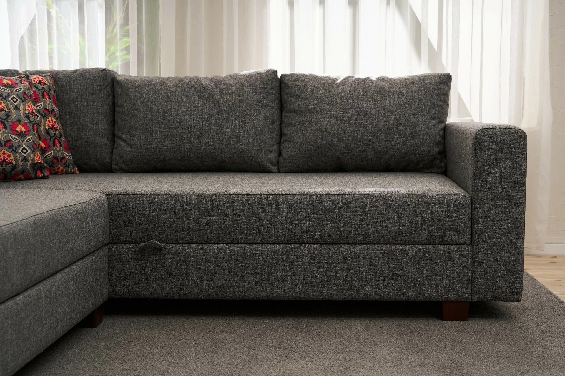 Kënd-sofë krevati Atelier del Sofa, kënd i djathtë, ngjyrë gri