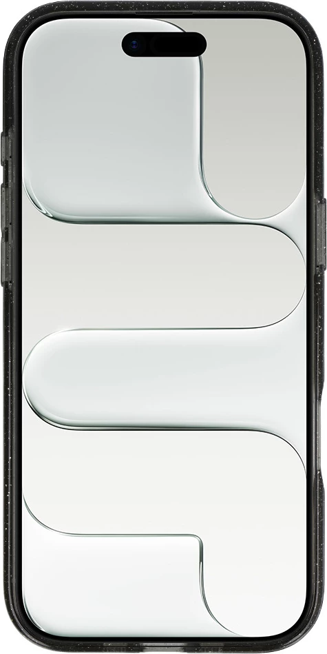 Mbështjellës silikonik MagSafe me glitter ONASI për iPhone 17 Air, transparent i zi me glitter