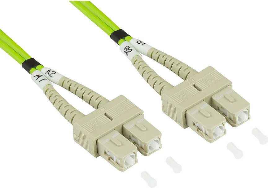 Kabllo fibër optike GoodConnections LWL Duplex Patch OM5 50/125 SC/SC 1m, jeshile