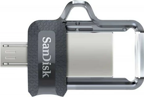 Pendrive SanDisk ULTRA DUAL DRIVE m3.0, 64GB, 150MB/s, Gri/Argjend