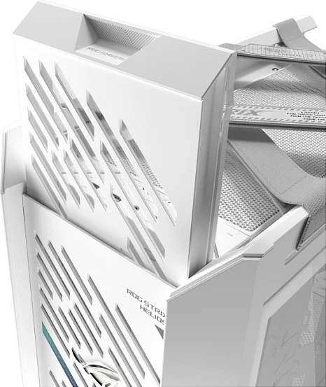 Kasë ASUS ROG STRIX HELIOS II GX601S, Midi Tower, RGB, xham i kalitur, e bardhë
