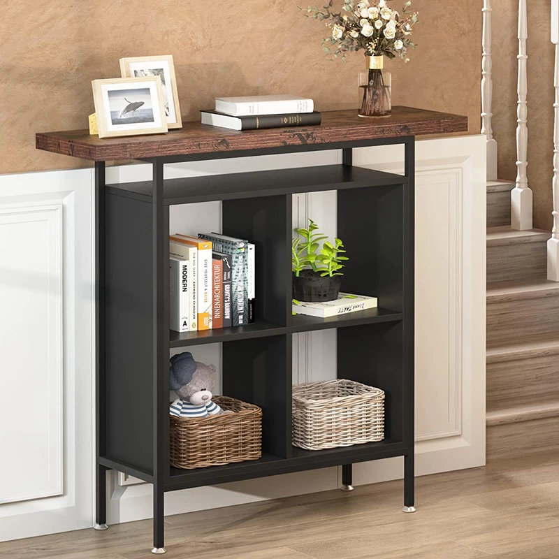 Tavolinë bar Stolik, ngjyrë arre e zezë, 100x35x110cm