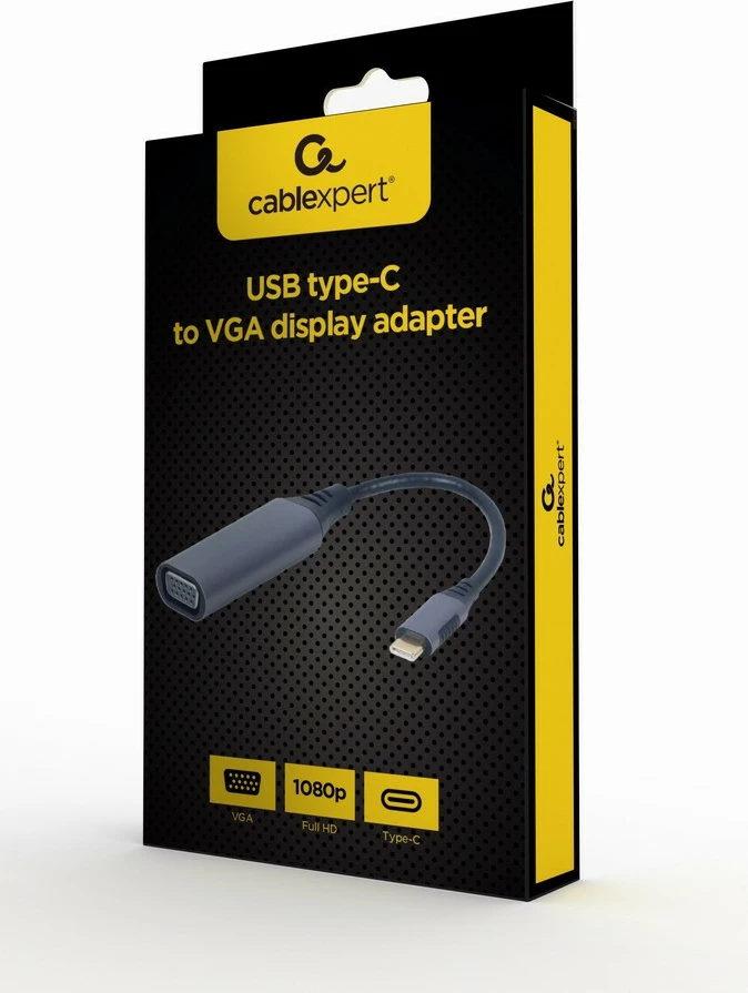 Adapter Gembird A-USB3C-VGA-01 USB-C në VGA, Gri