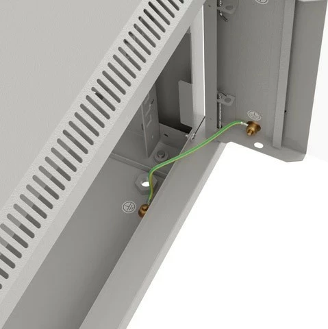 Kabinet rack LANBERG 19" 4U 540x350 mm, derë xhami, gri