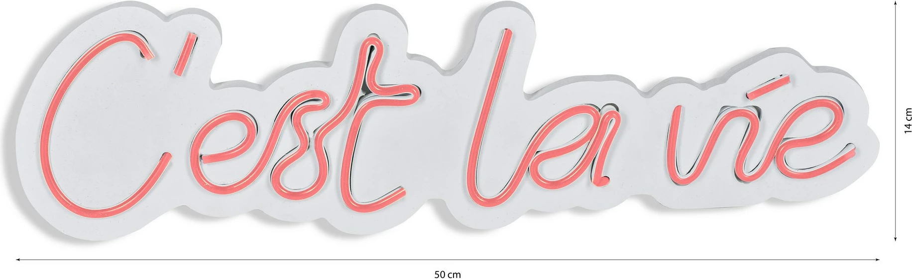 Dekor dritash LED plastike, ngjyrë rozë, C'est La Vie
