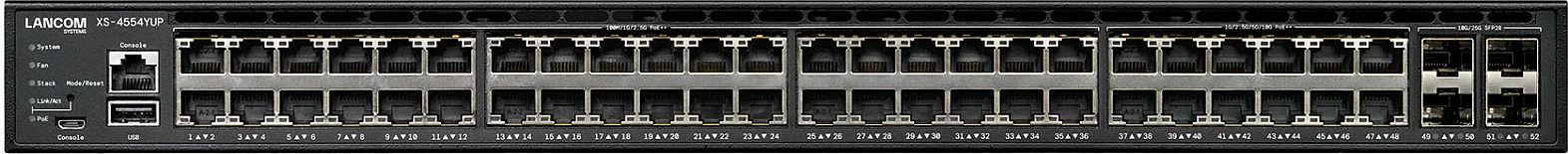 Switch LANCOM XS-4554YUP, Managed L3, 36x 2.5G + 12x 10G, PoE++, Rack 1U, i zi