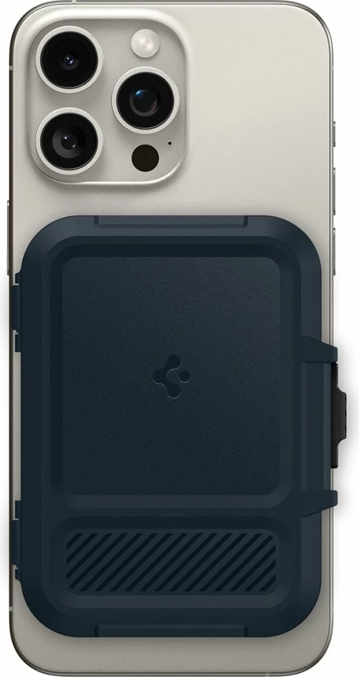Mbështjellës Spigen Lock Fit MagSafe për kartela, Blu e errët