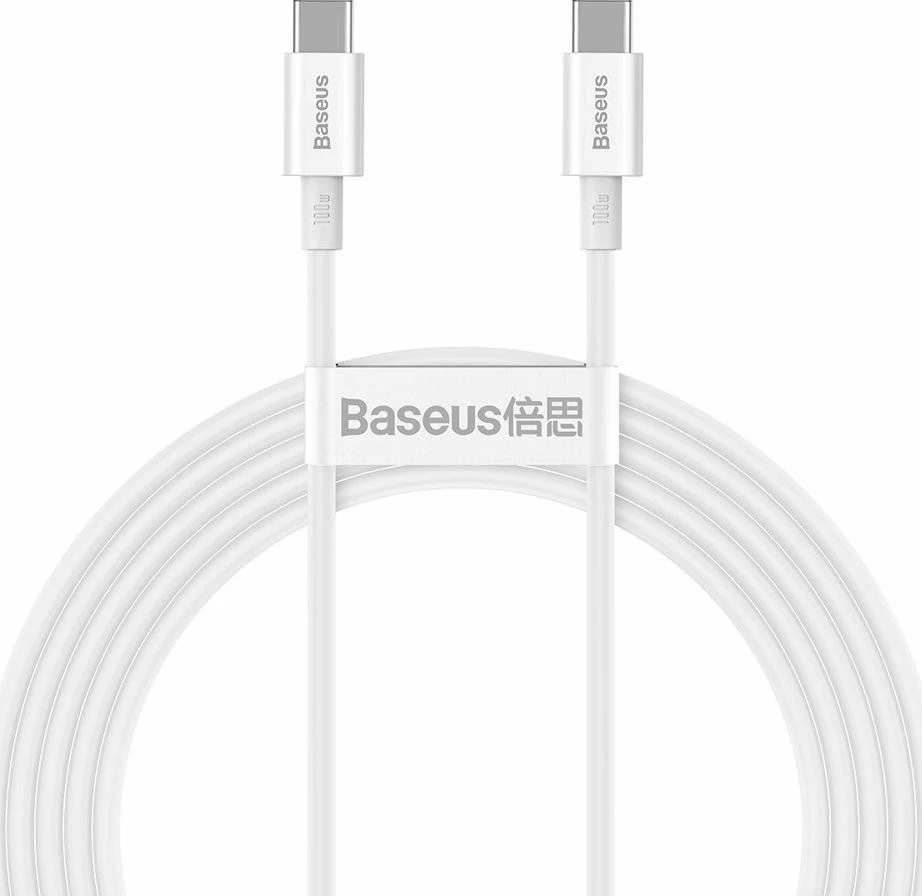 Kabllo USB-C në USB-C Baseus Superior BSU2861WHT 2 m 100W/5A e bardhë