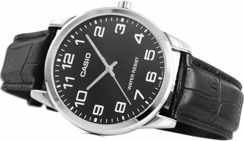 Orë dore për meshkuj Casio, e zezë