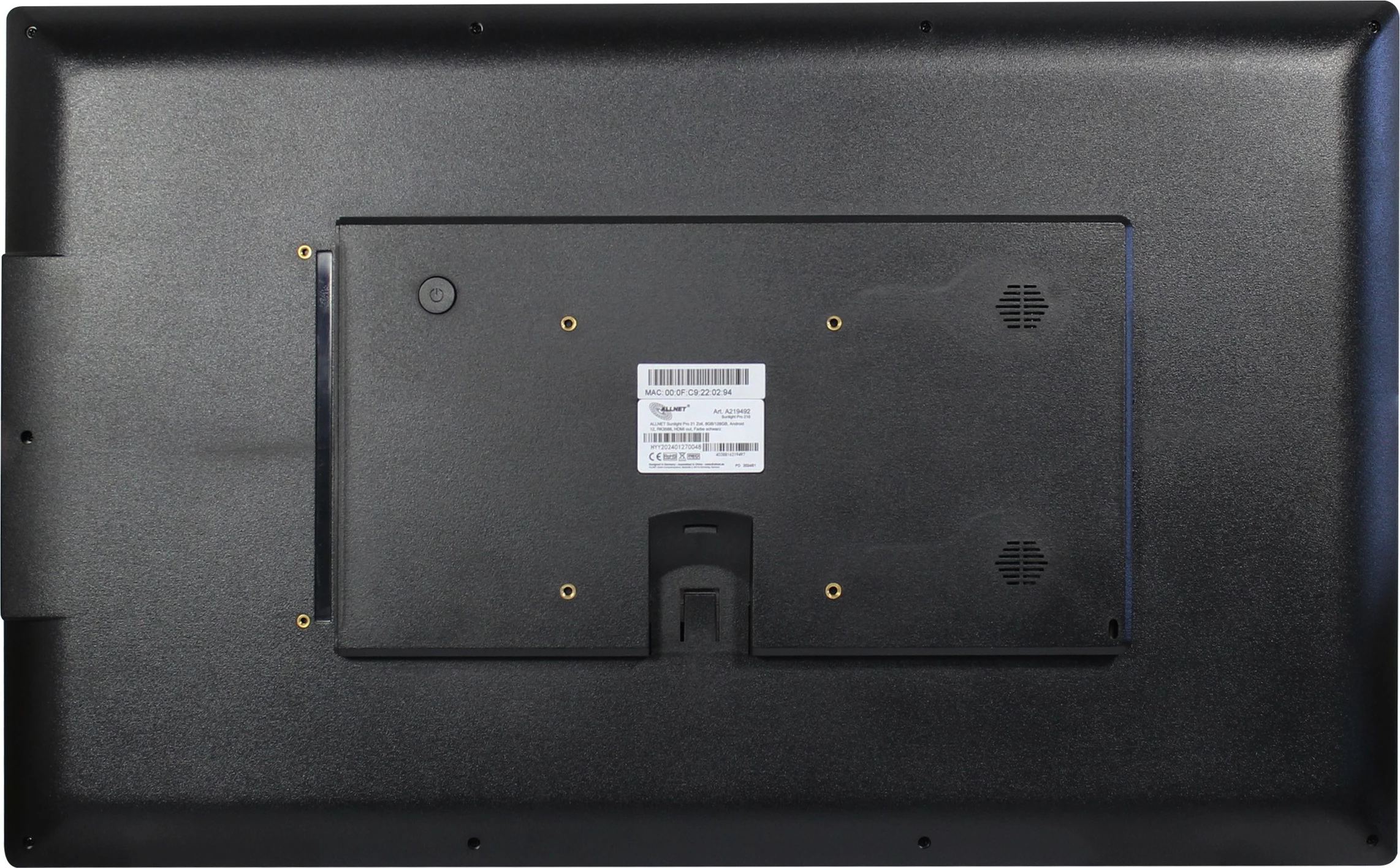 Tablet ALLNET Sunlight Pro 21 Zoll 8GB/128GB Android 12 HDMI out ngjyrë e zezë