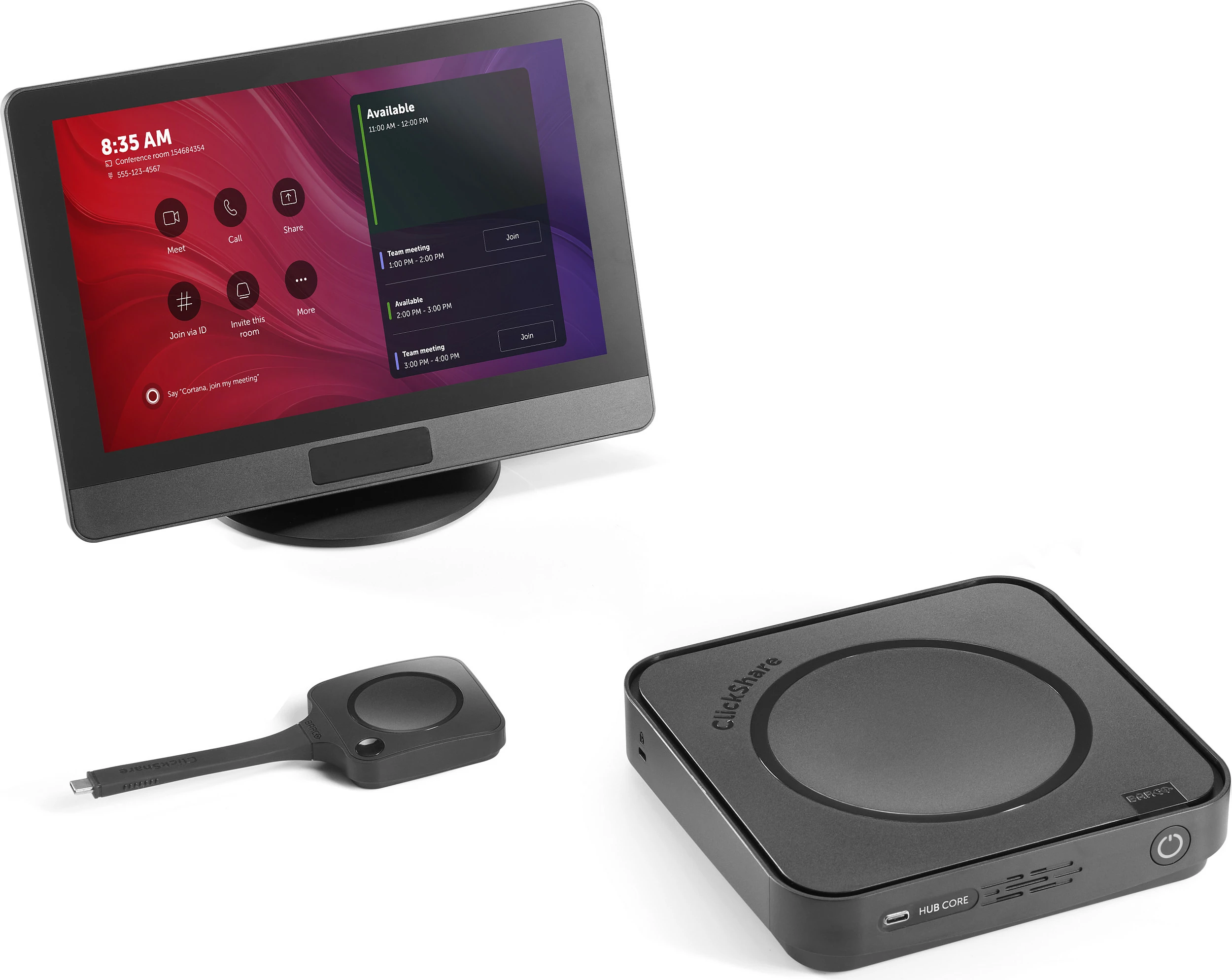 Sistem videokonference BARCO ClickShare Hub Core, panel kontrolli me ekran 10.1", 5K, Wi‑Fi/Bluetooth, i zi