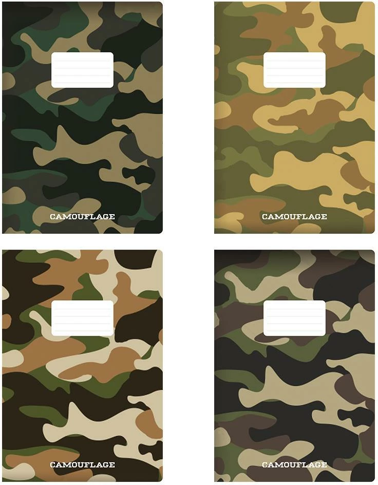 Fletore Camouflage NEXT 21x29cm 40 fletë
