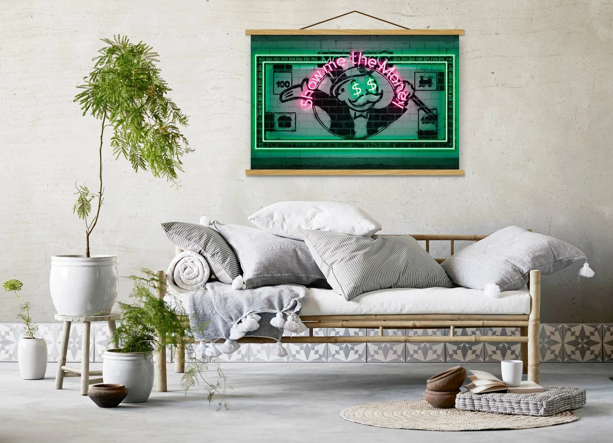 Pikturë dekorative me kornizë, shumëngjyrëshe, MRG62, 50x70cm