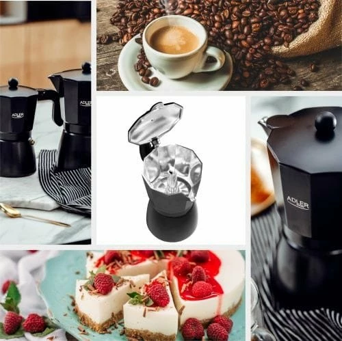 Aparat kafeje moka Adler AD 4429 9 filxhanë 520 ml, i zi