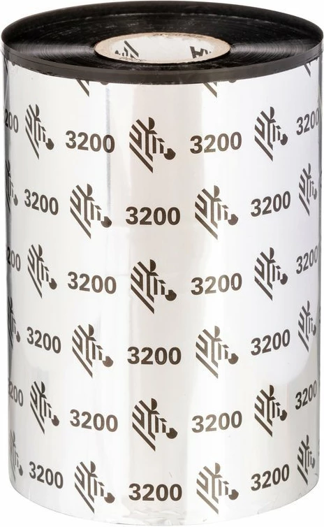 Shirit termotransferi Zebra 3200 60mm x 300m, bërthamë 25.4mm, i zi, paketë 6 rrotulla