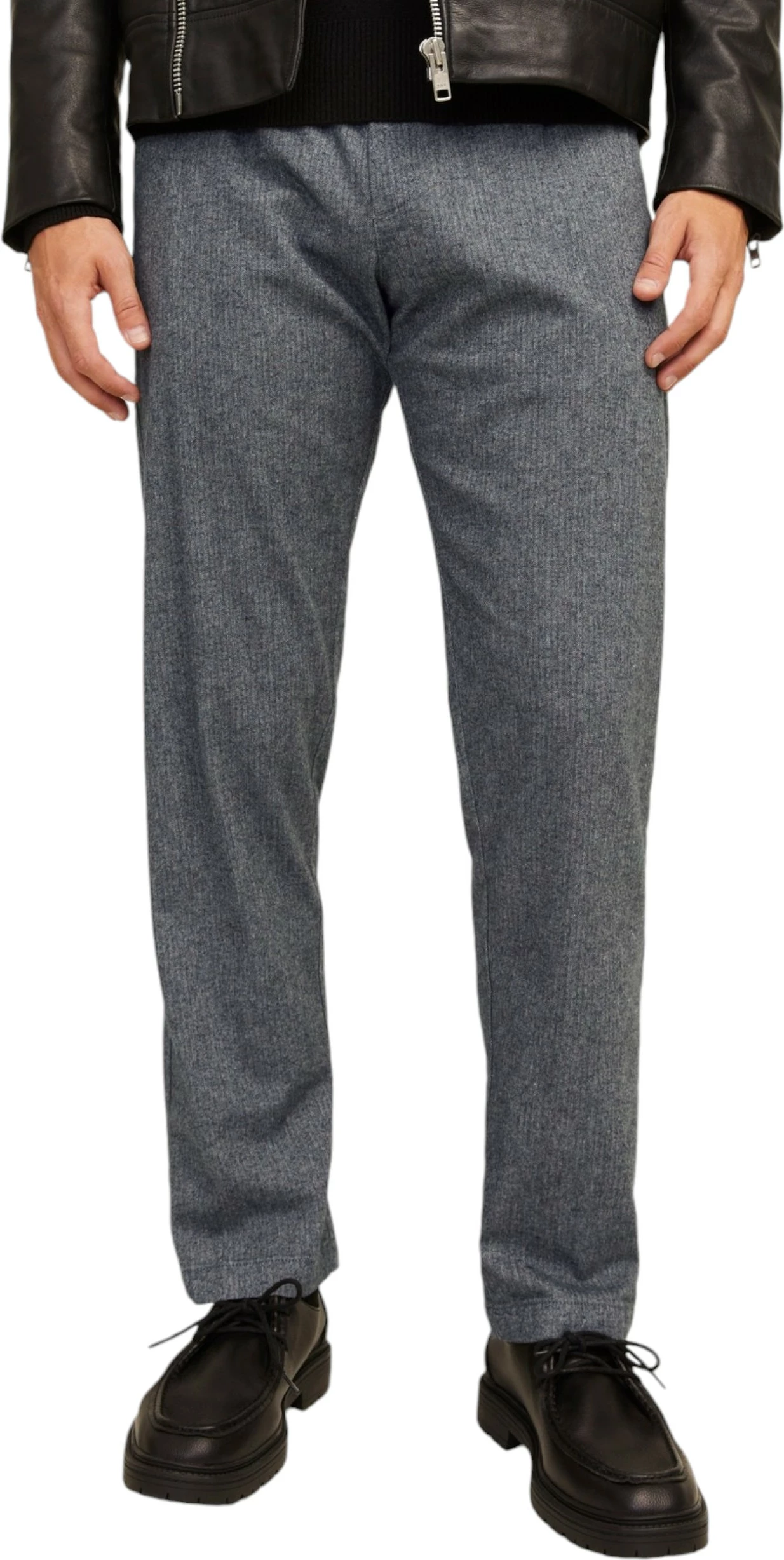 Pantallona për meshkuj Jack & Jones JPSTKANE JJHERRINGBONE 12259594, gri