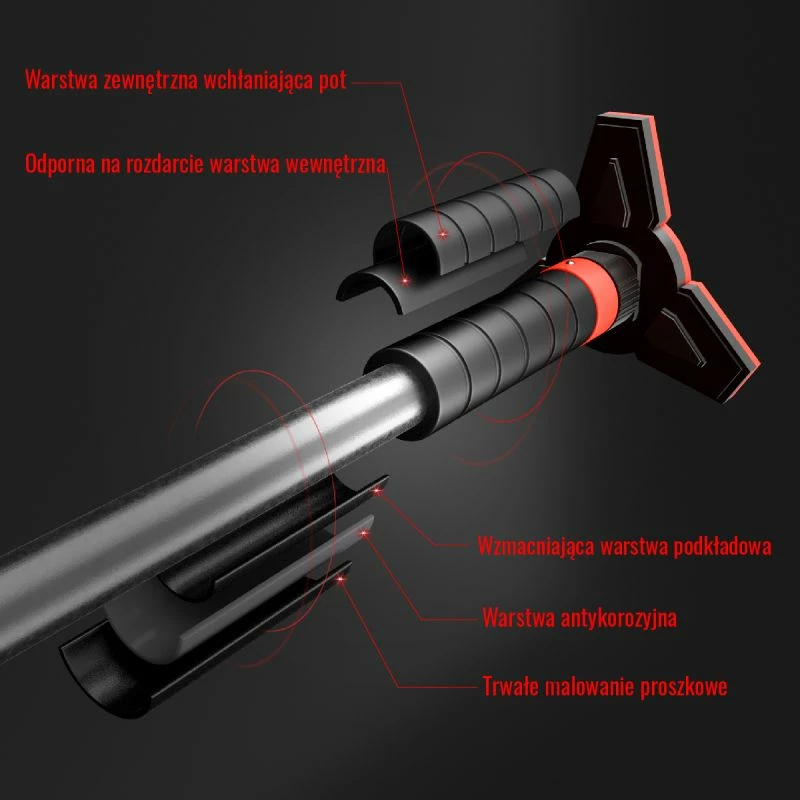 Shufër tërheqjeje HMS DD400 me nivelues, 70-106 cm