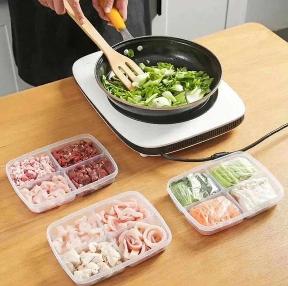 Set kuti plastike për organizim (6 copë), Hermia Concept, transparent, 400 ml
