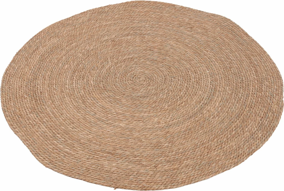 Qilim Thasos për dhomë dite, rrumbullakët, kashtë deti, natyral, 180x180cm