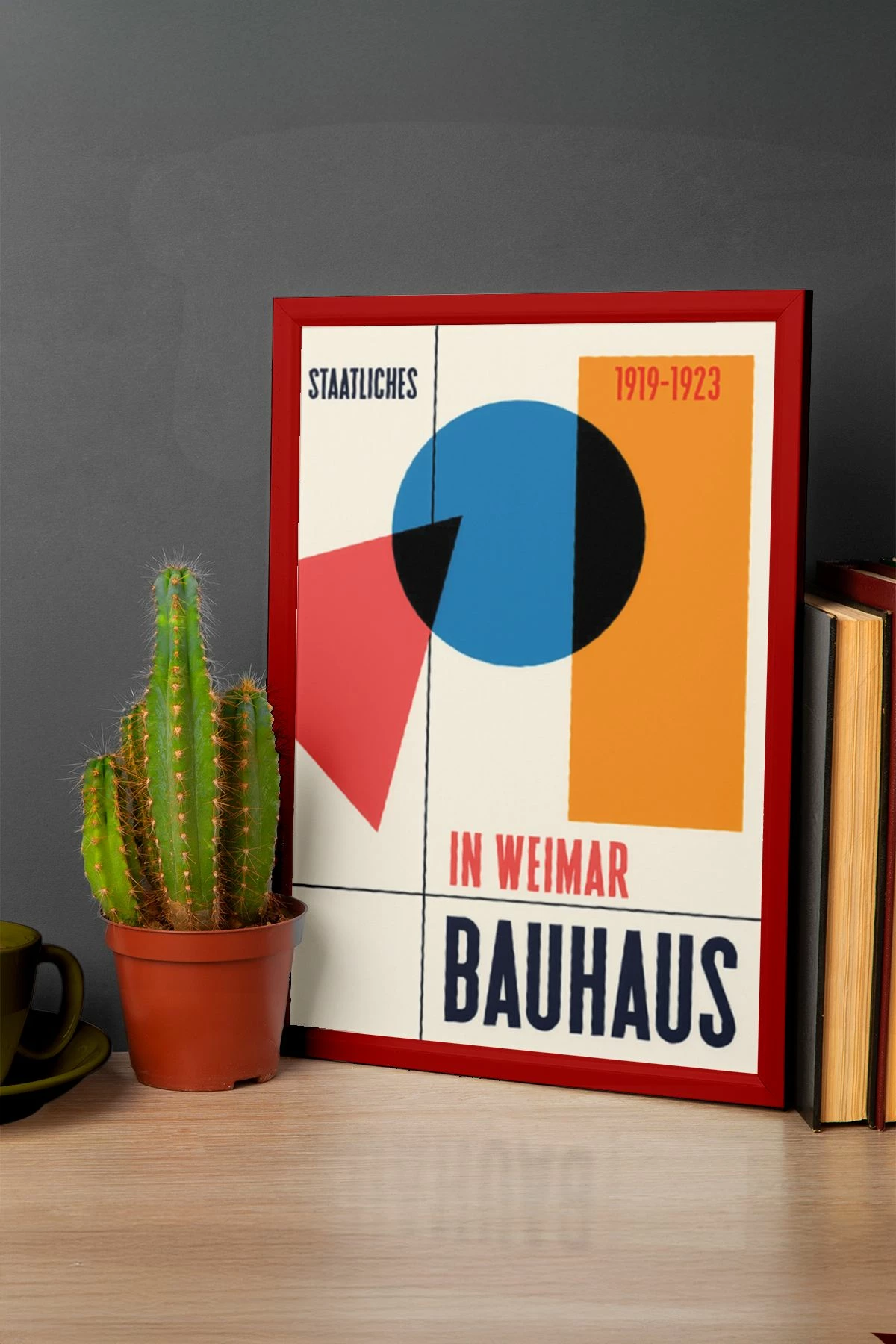 Pikturë dekorative me kornizë, MDF, Wallity, Artrnkdata12, ngjyrë e kuqe