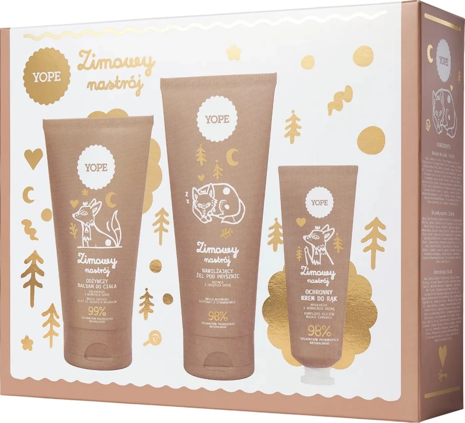 Set për kujdes trupi dhe duarsh Yope Winter Mood, 200ml + 150ml + 50ml
