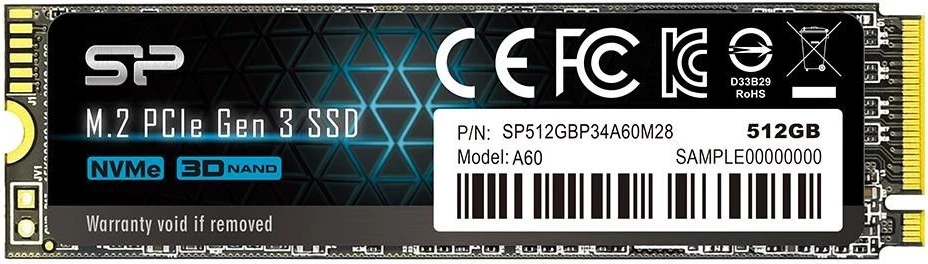 Kartë SSD PCI Express Silicon Power P34A60 M2, 512GB