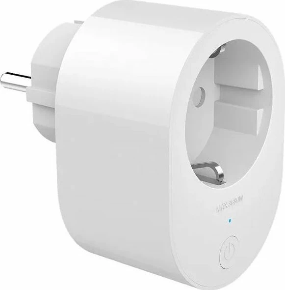 Prizë smart Xiaomi Mi Smart Plug 2, Wi‑Fi, kontroll me aplikacion dhe zë, e bardhë