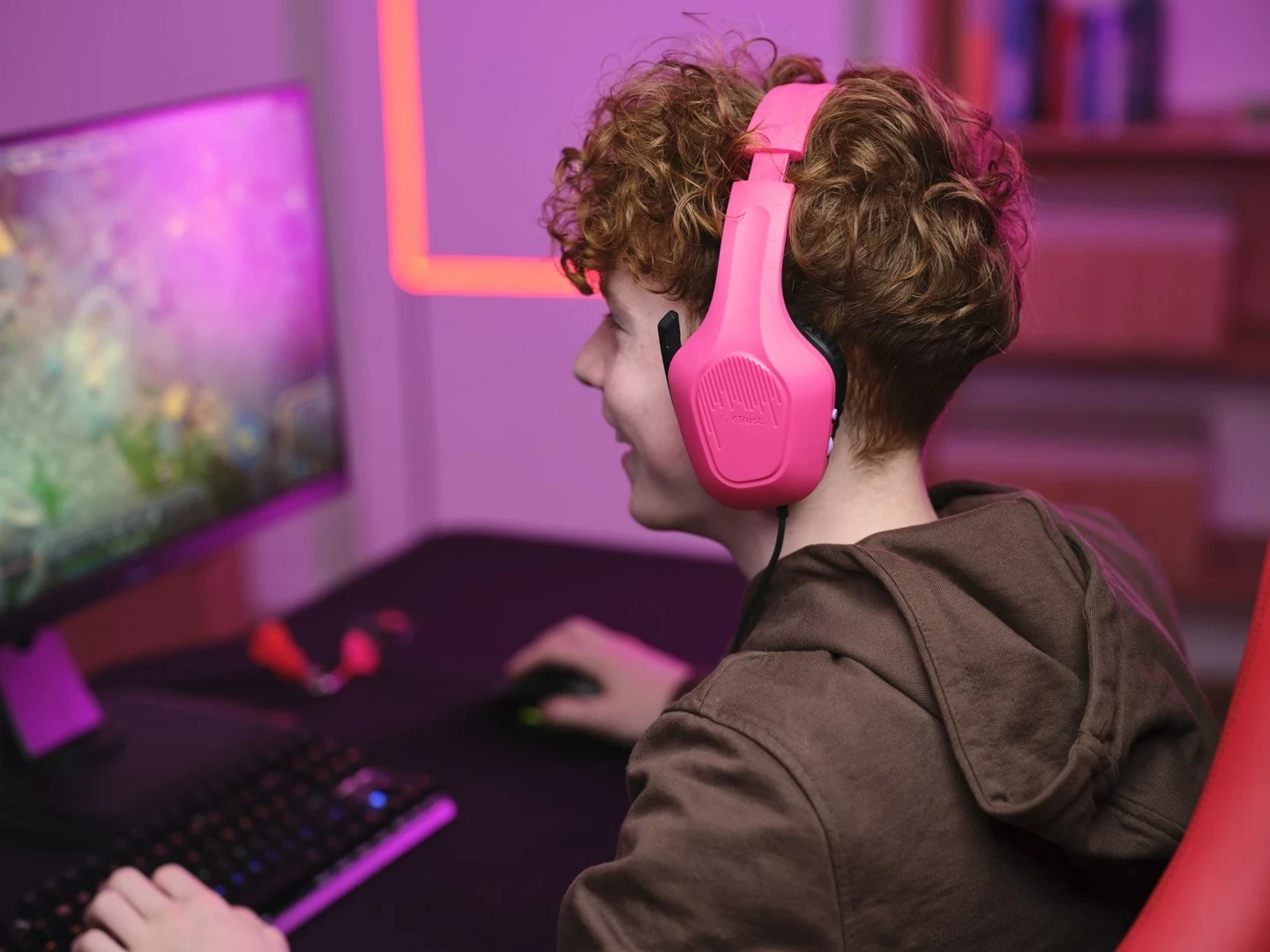 Kufje Trust GXT 415P Zirox, Gaming, Rozë