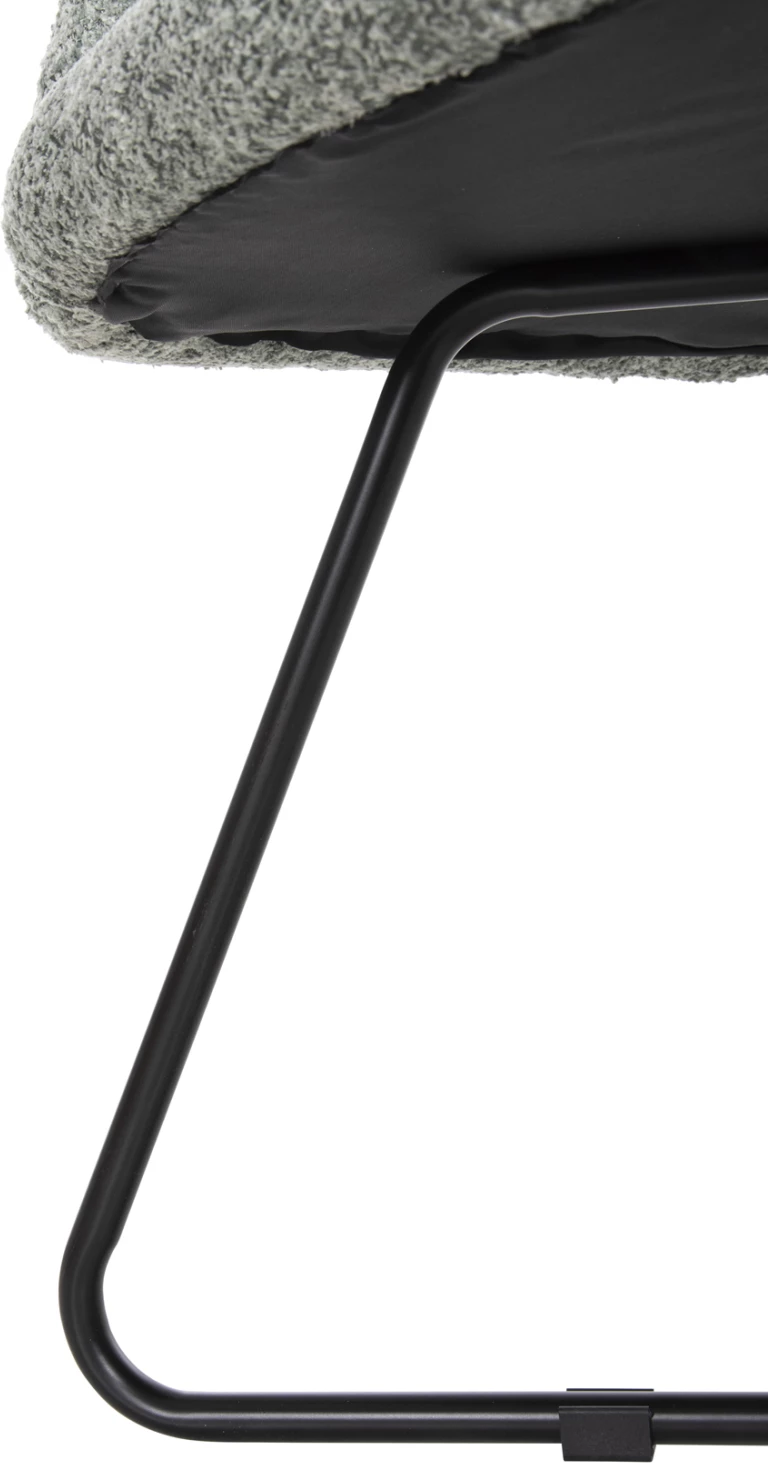 Karrige e rehatshme HARNIS FH9603.05, ngjyrë fistik, bazë metalike e zezë, 59.5x64x77H cm