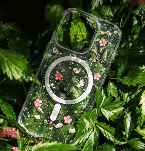 Mbështjellës Fixed MagBloom për Apple iPhone 17, polikarbonat i përforcuar, transparent/Blush Plum
