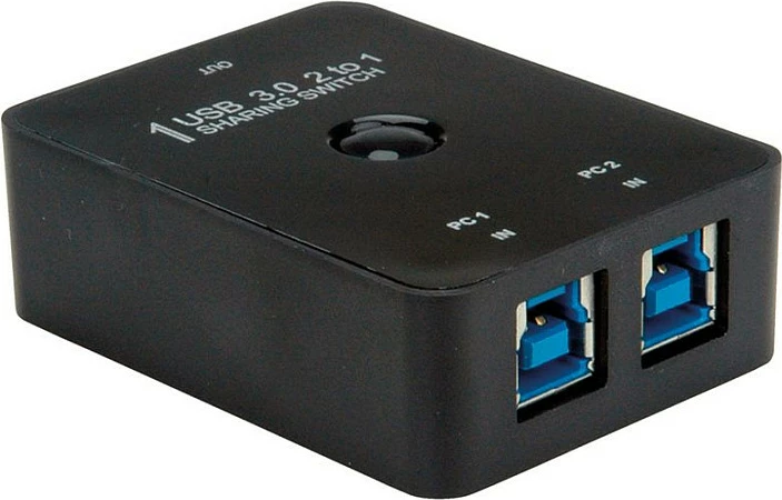 Switch USB VALUE 14.99.2015, USB 3.2 Gen 1, 5 Gbit/s, 2x Type-B, 1x Type-A, i zi