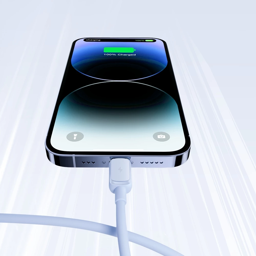 Kabllo Joyroom Multi-Color Series A14 Lightning në USB-A, 1.2m, 2.4A, Kaltër
