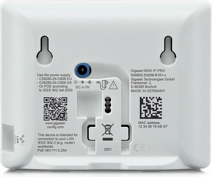 Telefon DECT IP Gigaset N530 IP PRO + S700H PRO, VoIP/SIP, ekran 2.4", 500 kontakte, antracit