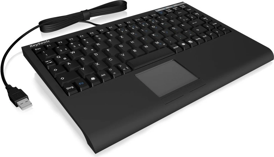 Tastierë mini me touchpad Keysonic ACK-540U+, US Layout, e zezë