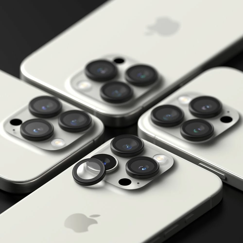 Mbrojtës kornize kamere Ringke për iPhone 16 Pro / 16 Pro Max, 2 copë, Zi