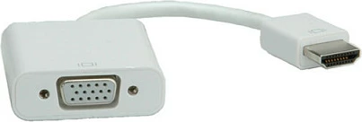 Adapter kabllo ROLINE HDMI në VGA, 0.15 m, 1080p, i bardhë