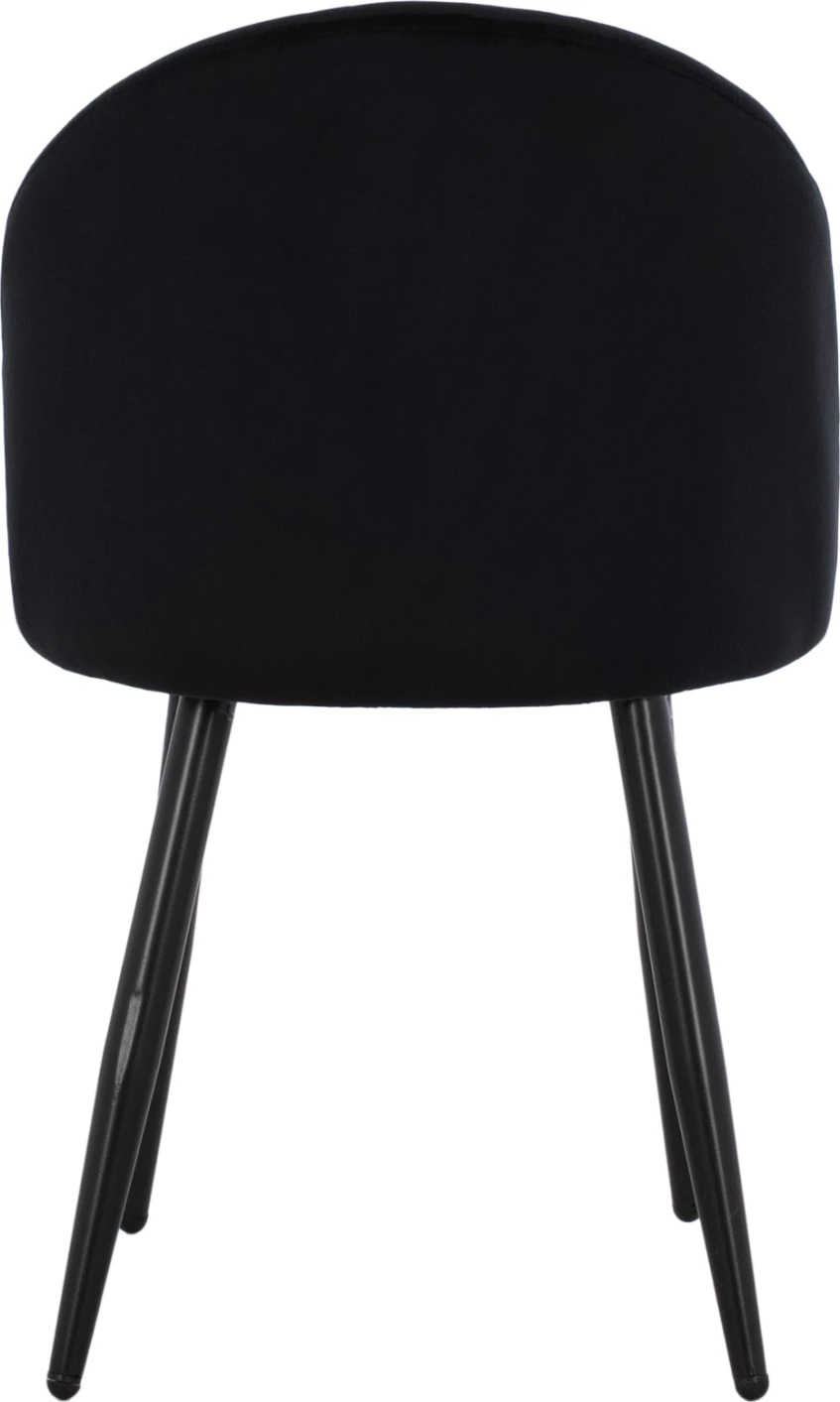 Karrige ODED me këmbë metalike të zeza & kadife të zezë FH8731.14 45x52x77 cm, set prej 4 copë